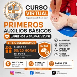 Curso de Primeros Auxilios Virtual + 50/20 Horas SG-SST