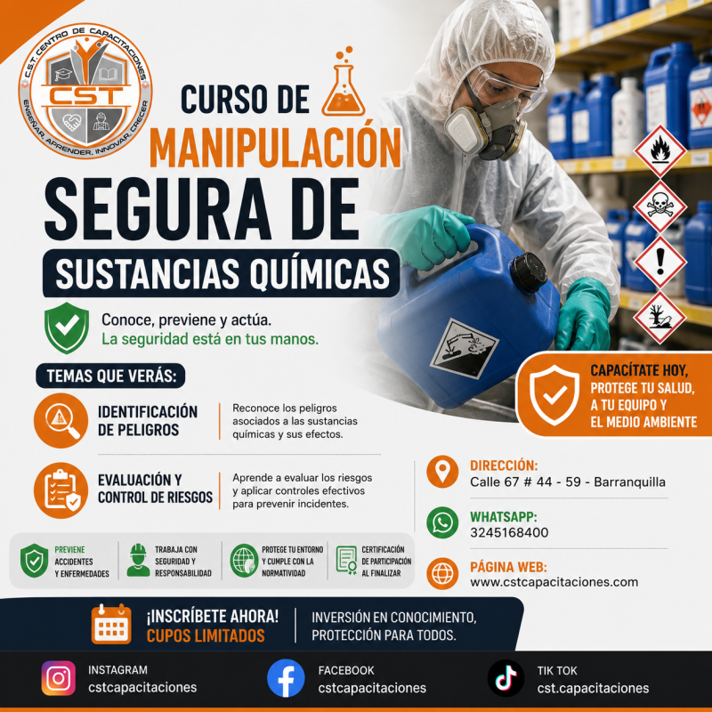 Curso Manipulación Segura de Sustancias Químicas